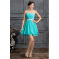 Strapless Sweetheart sans manches A Line Short Beaded Chiffon échantillons de robes de cocktail CL007534